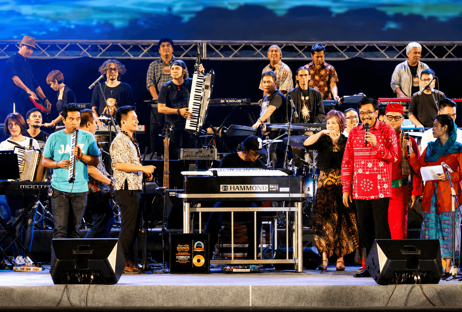 Live orchestra performance on stage